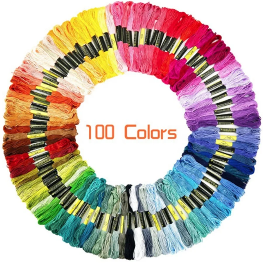 China manufacturer wholesale DIY cotton embroidery thread 447 colors cotton yarn for knitting