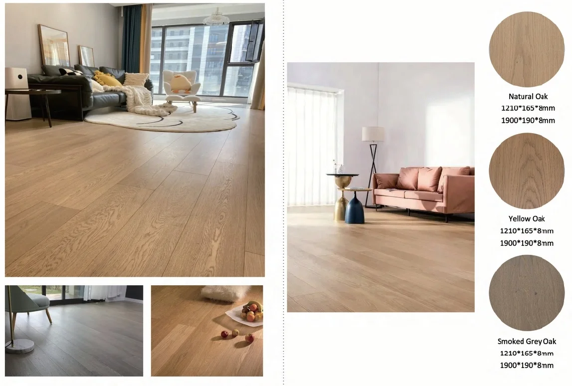 EBM AB Grade water resistant grey color Oak engineered floating click system installation flooring wood floors