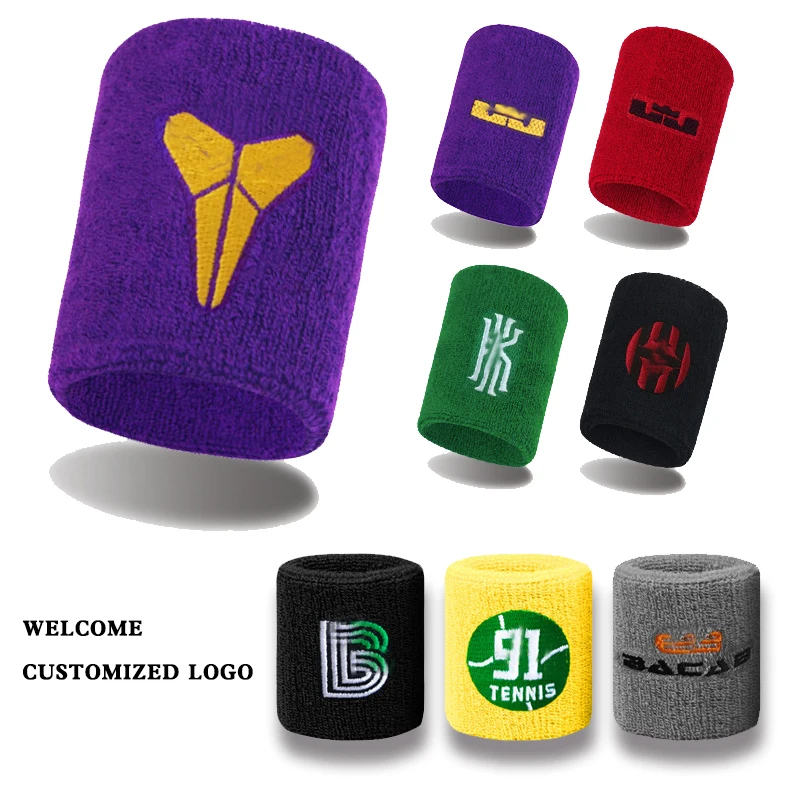 Regail towel sweatband wrist bands Comfortable tennis breathable carpal tunnel guard high elastic sport cotton wrist