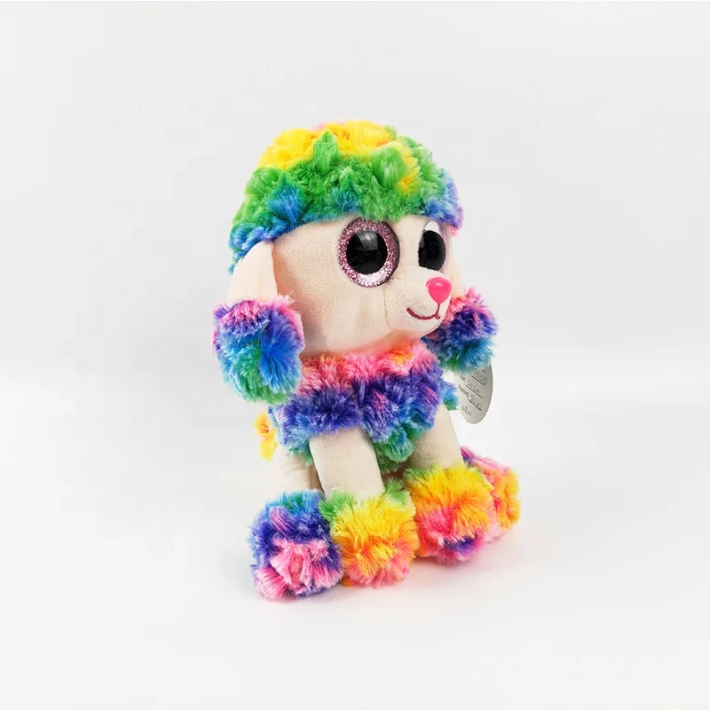 Big eyes plush dog doll for kids super soft cute poodle plush toys