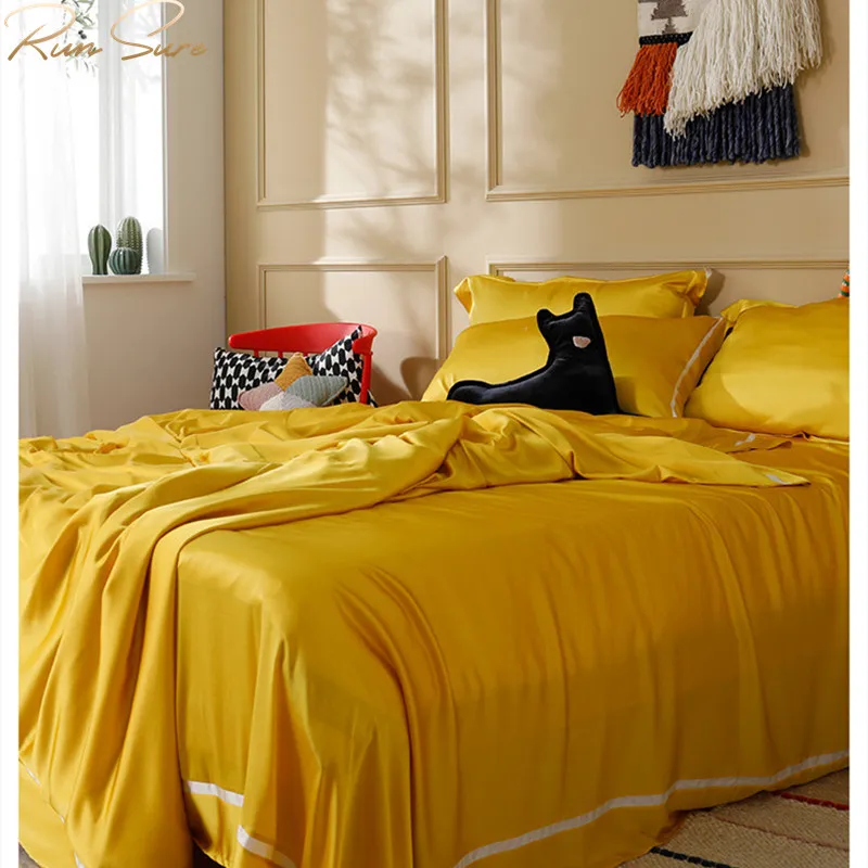 
Real 100 pillow case and bed sheet oekotex silk beauty bed cover silk bedding set children 