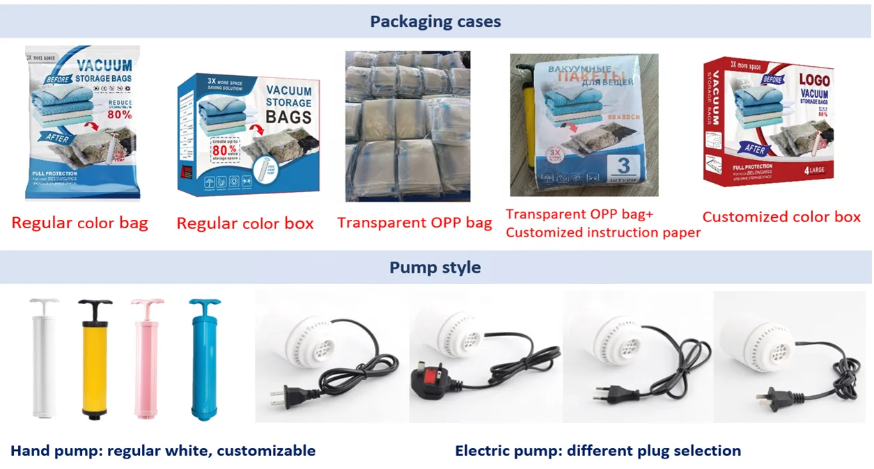 Clothing Vacuum Bag Storage Bag With Valve Transparent Border Folding Compression Finisher Travel Space Saving Sealing Pack