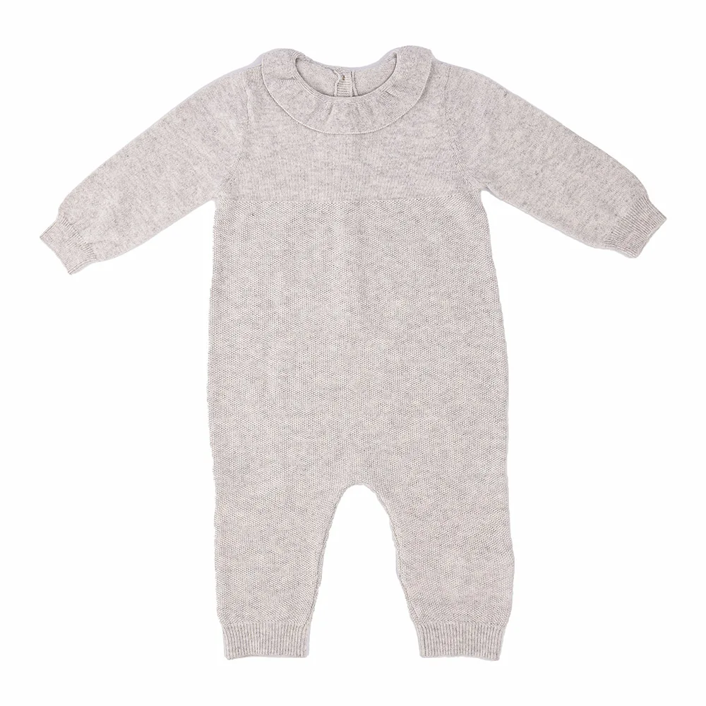 Custom baby boys girls long sleeve knitted baby romper organic 100%cotton baby rompers