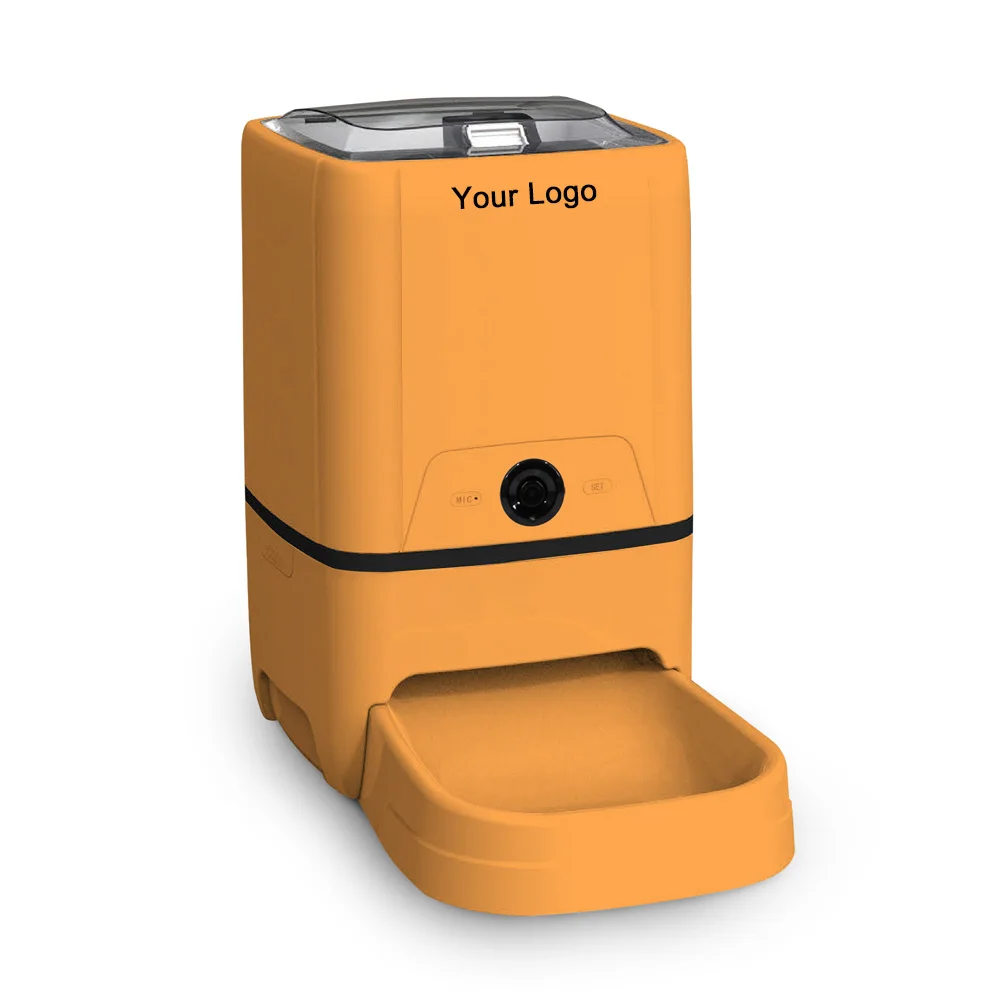 2022 новой камеры «рыбий глаз» Wi-Fi видеокамера смарт-таймер электрическая собака Кот кормушки из АБС-пластика 6L APP камера автоматическая кормушка для домашних