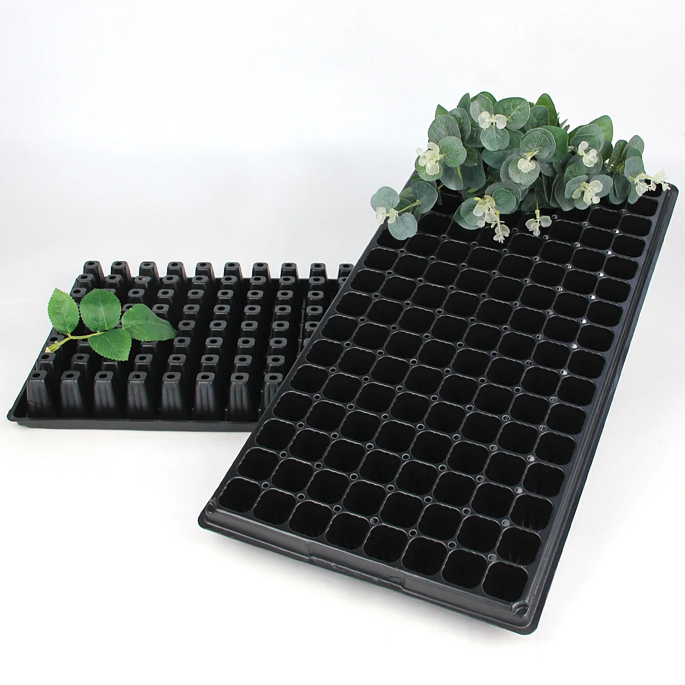 128 Cells Seed Plant Germination Vegetables Flower Growing Tray Garden Seedling Nursery Trays