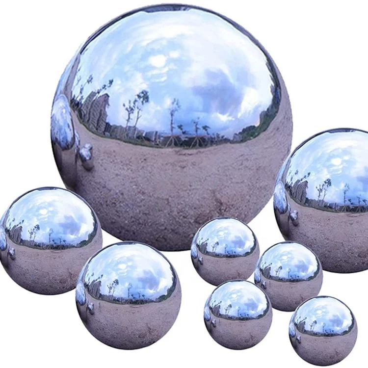 High Quality Mirror Polished Hollow Stainless Steel Polished Reflective Ball Sphere Metal Craft Metal Statue Metal Sculpture
