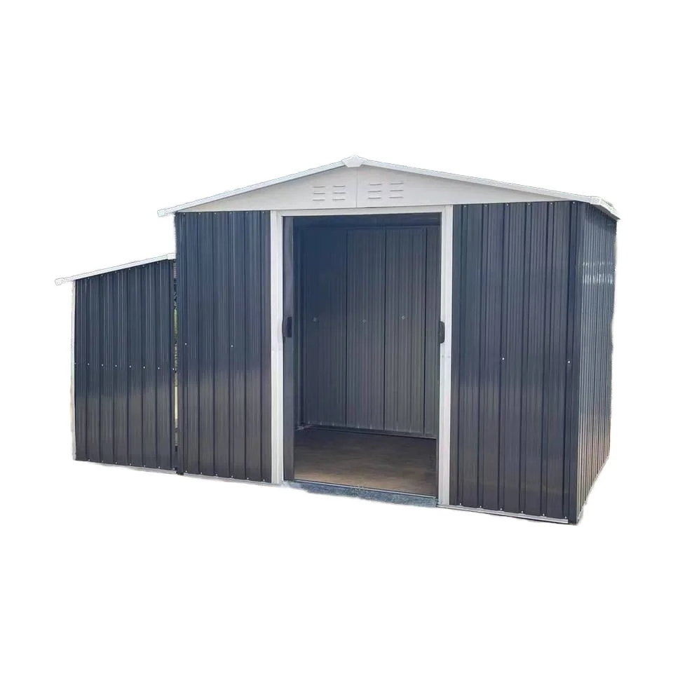 Customized galvanized roof tool storage house small steel outdoor and indoor storage cabinet shed