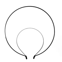 Custom Carbon Steel Two Circles Cosplay Anime Headdress Halo Hair Hoop Headband Accessory