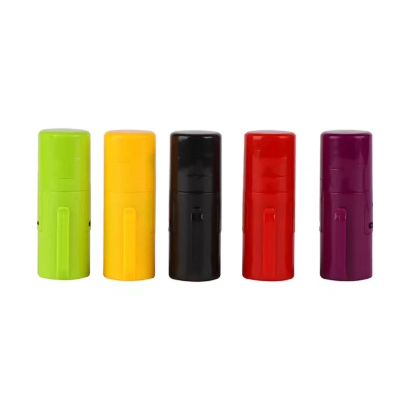 wholesale QC pass 12mm circle portable handy self inking pocket rubber stamp.