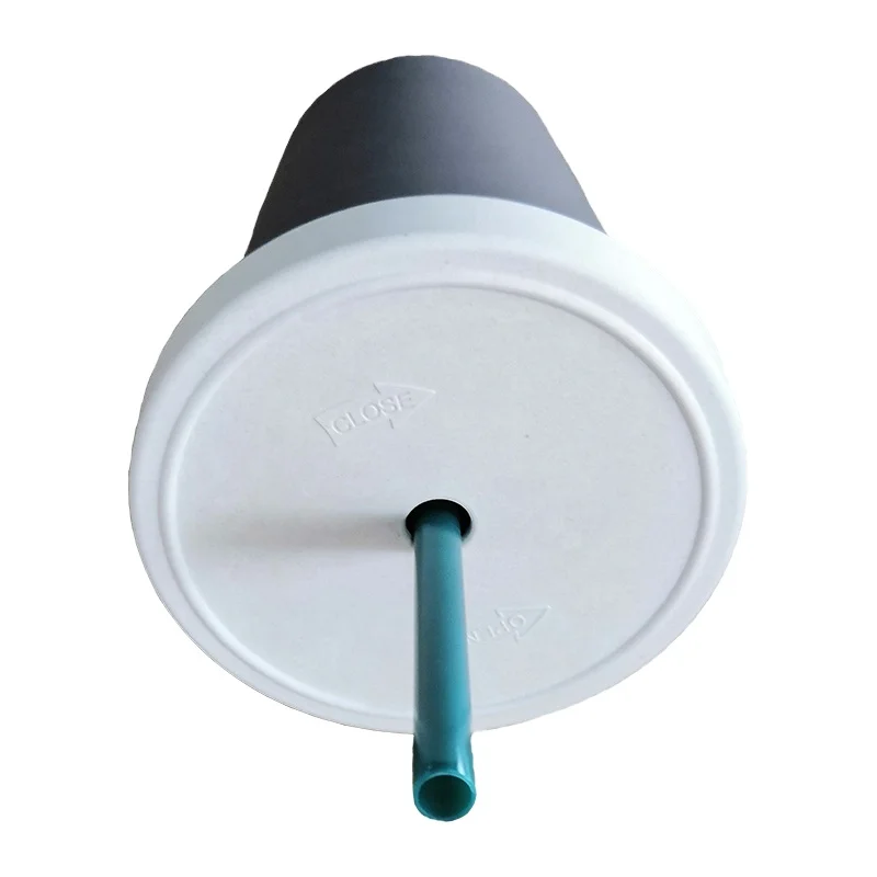 Recycled PET cup custom size coffee mug with straw