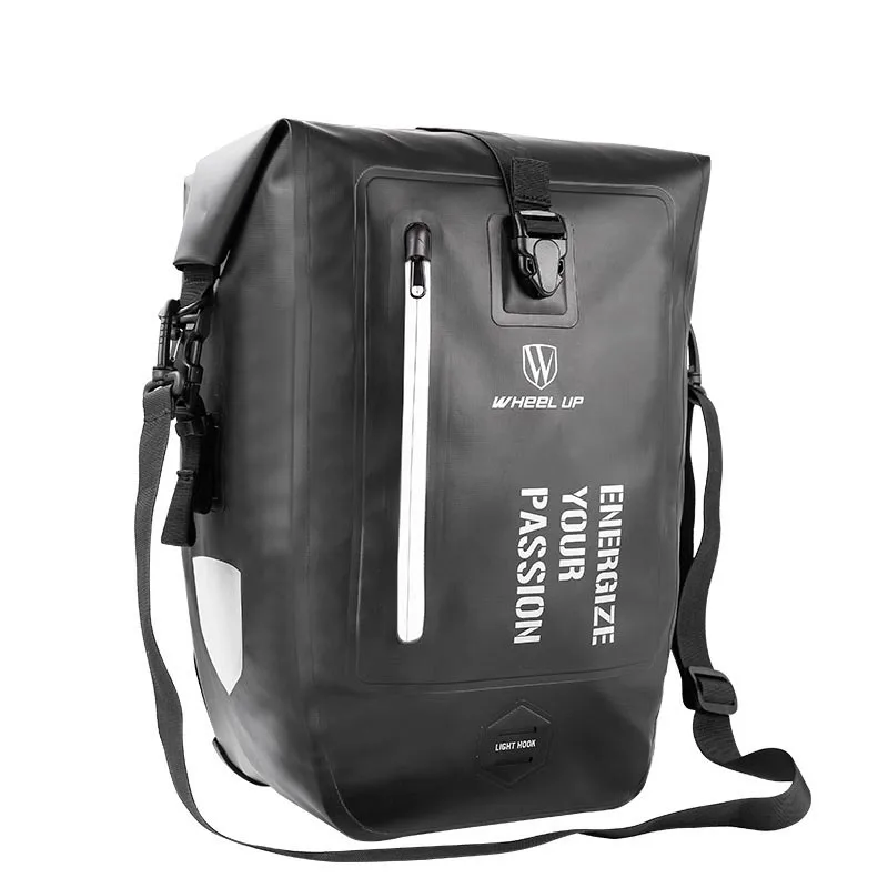 High Quality Gray Bicycle Pannier Bike Saddle Bag Waterproof Bike Pannier Rack Bag