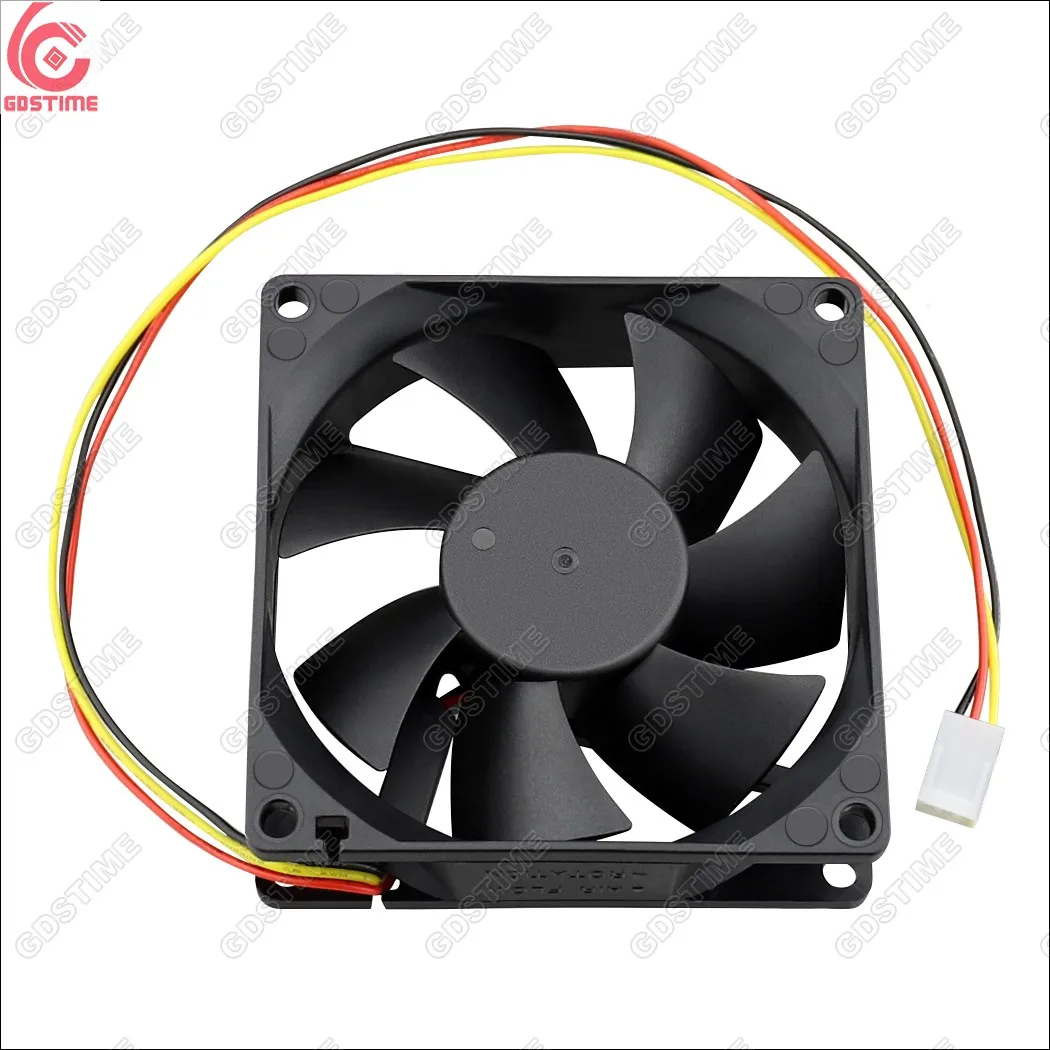 Gdstime GDA8025 80X80X25mm Ball Bearing dc 12V 3PIN FG Brushless Axial Cooling Fan