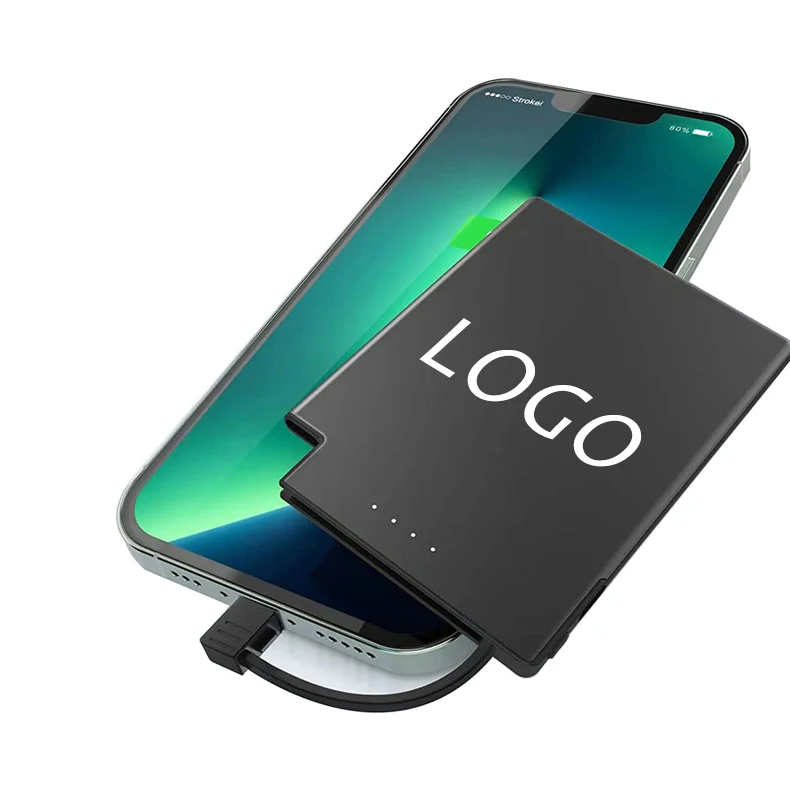 5000 Mah Ultrathin Batterie Mobile Slim 5000Mah Power Bank Customizable logo Powerbank For Iphone and Android