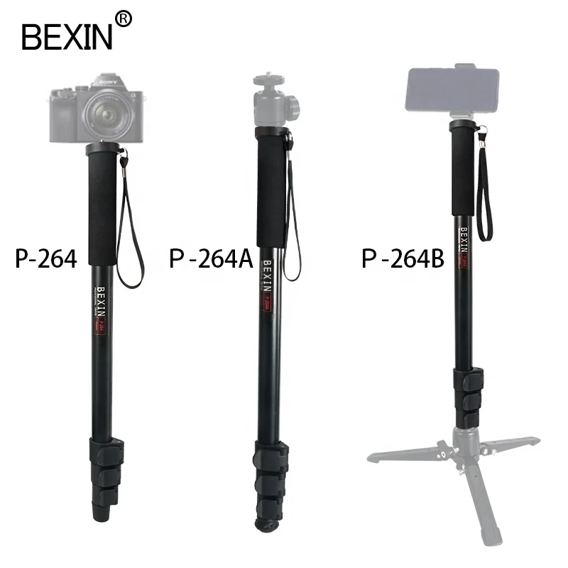 
BEXIN Portable Lightweight Flexible Monopod Aluminum Leg Outdoor Travel Hiking Stick Sports Camera Mount for Universal Camera 