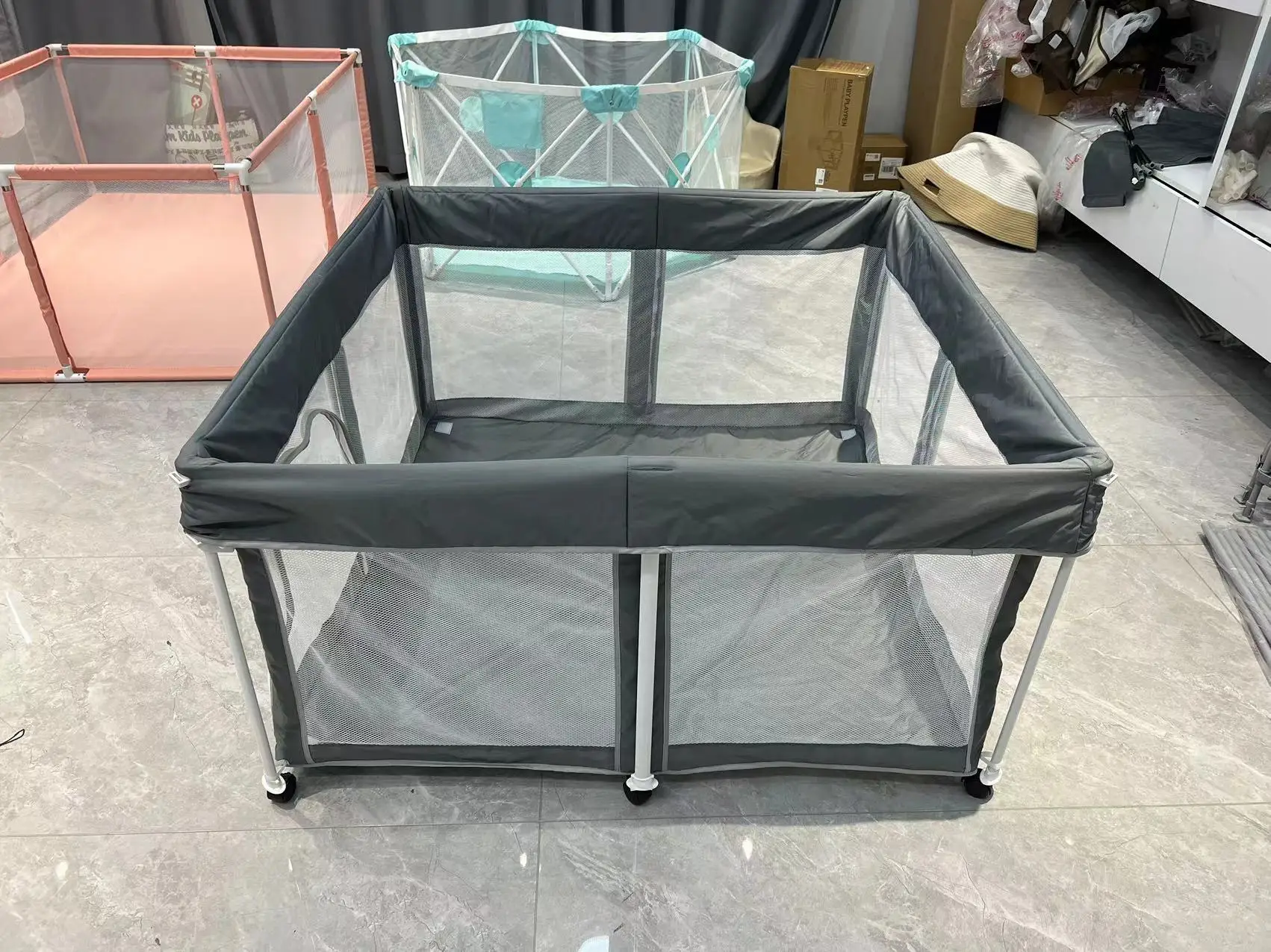 RHS-PPEN7 Play Home  Multifunctional Safe Baby Playpen Center Baby factories foldable playpen playpen fence play yard