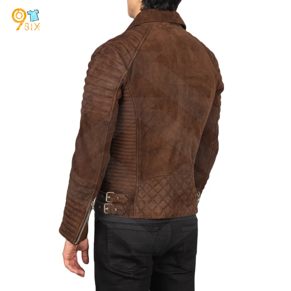 Custom High Quality Mens Custom Fashion Street Style Suede Biker Bomber Jackets