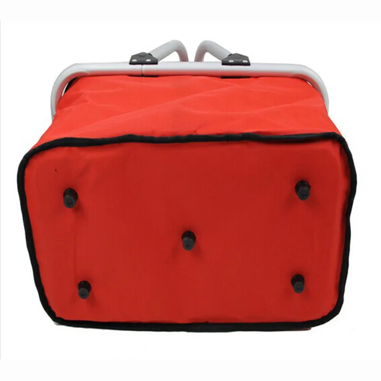 
Wholesale fashionable supermarket foldable insulated collapsable aluminum cooler storage shopping picnic basket 