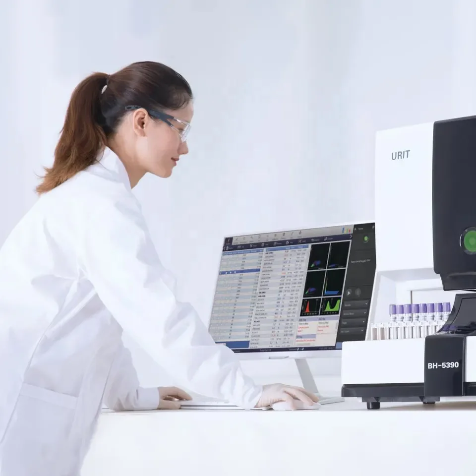 Urit BH-5390 Hematology Analyzer 5 Diff Automatic Blood Cell Counter Crp With Auto Loader