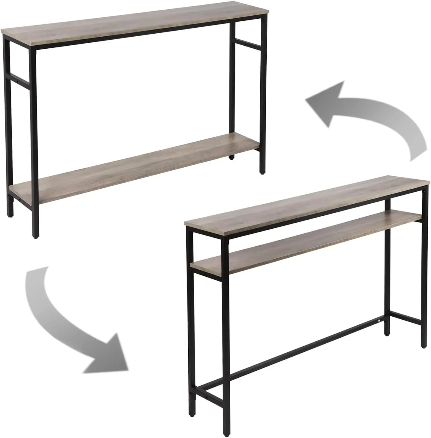 Industrial Rustic Antique Wood Console Table Narrow Hallway Entryway Furniture for Dining Kitchen Hotel