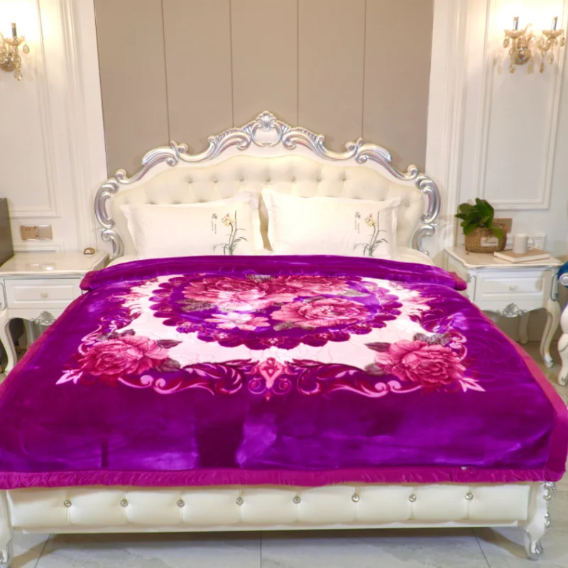 High Quality Moroccan-Turkish Style Oversized Blanket Personalized 100% Polyester Mink American Style Solid Factory Direct Sale