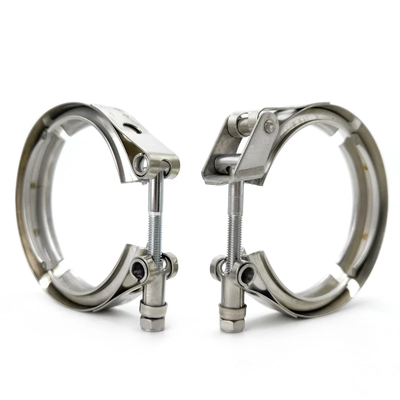 304 stainless steel V Band Clamp With Male Female Flanges For Turbo Exhaust Downpipes Customization From Samples/Designs