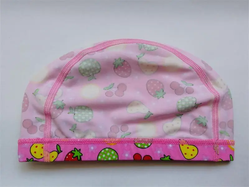 Factory wholesale sublimation printing fabric lycra swimming cap for kids Children swim cap