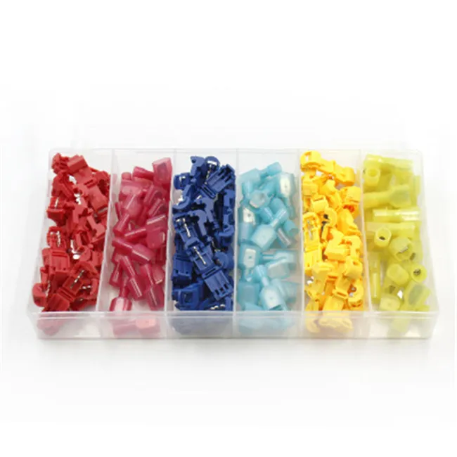 120 шт. Т Тип неразрывная основная линия Клеммный Зажим комбинации коробочный терминал пластиковая упаковка