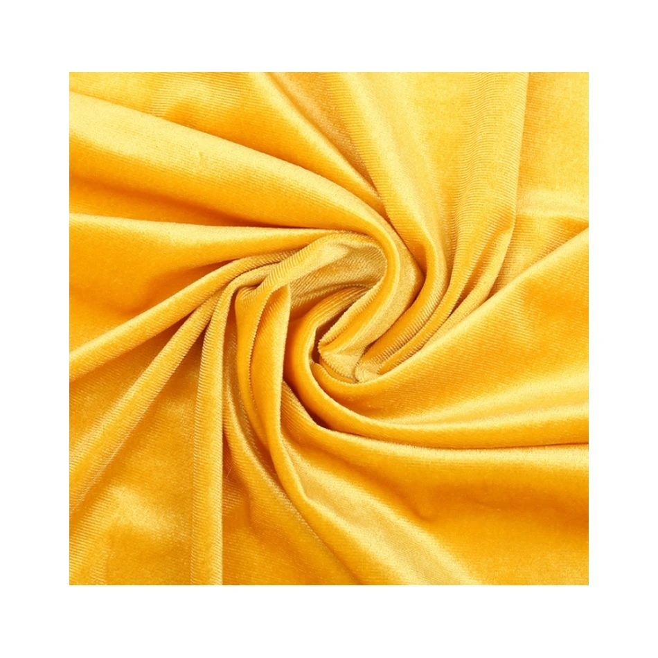 Factory Price luxury 95% Polyester 5% Spandex velvet fabric velour stretch  Upholstery polyester Fabric