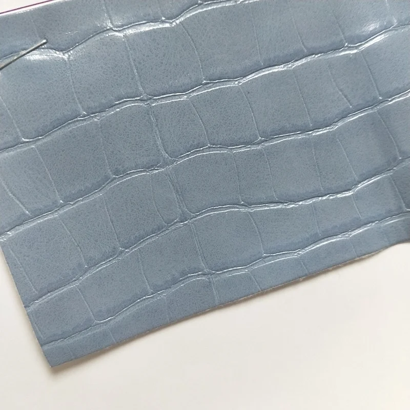 Crocodile pattern lattice line artificial leather PVC smooth artificial leather Fabric for bags and handbags