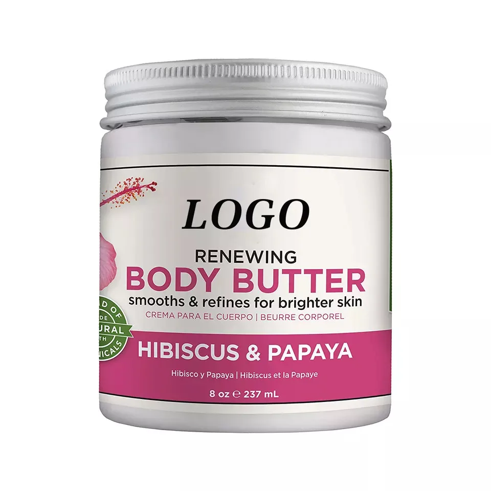 Private Label Wholesale Whitening Moisturizing Body Butter natural Organic Whitening Anti-aging Body Butter