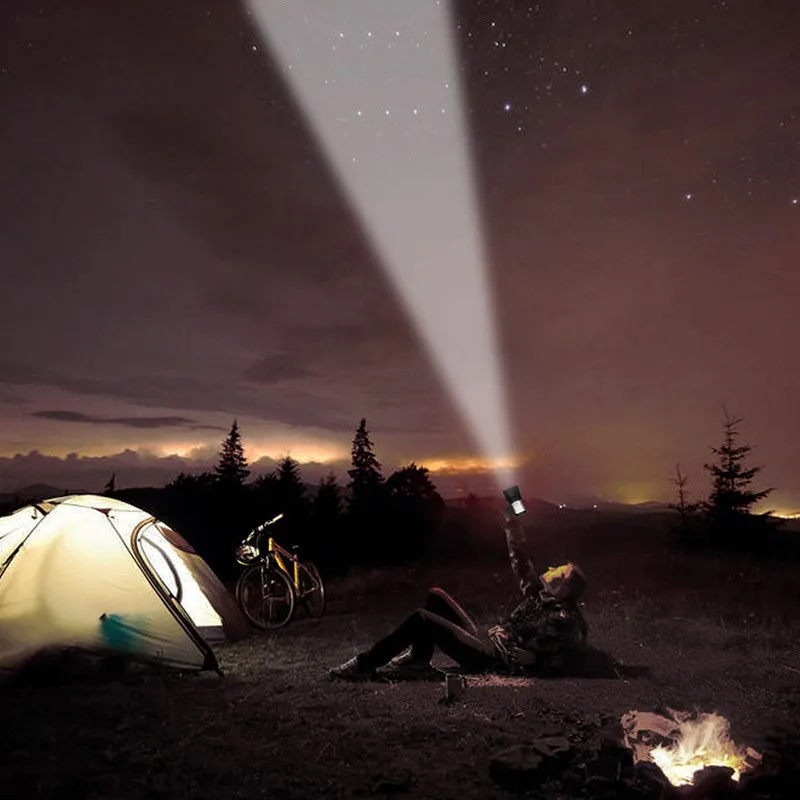 Rechargeable Spotlight,LED Flashlight Super Bright 12000mAh Long Lasting Searchlight Outdoor Waterproof Camping Flashlight