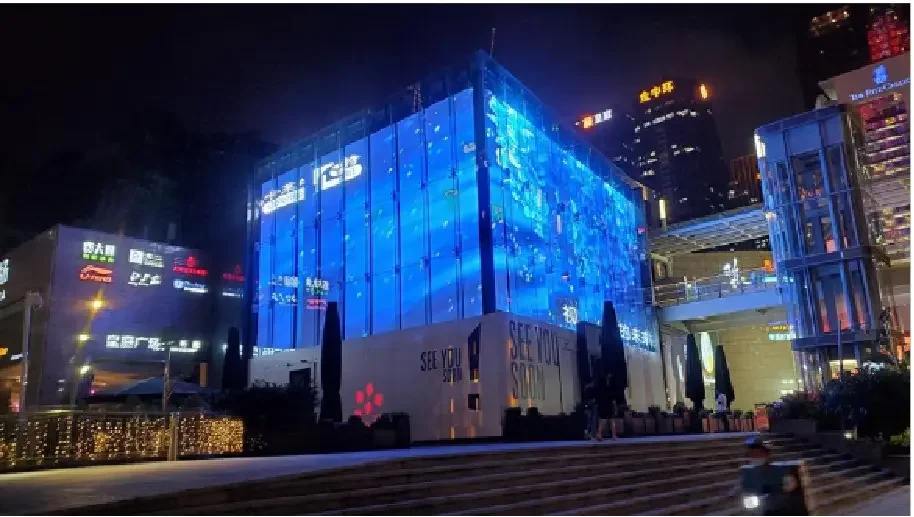 Exterior wall of shopping mall Indoor Outdoor High Brightness Transparent Led Screen Display,Glass Window Led Transparent Video