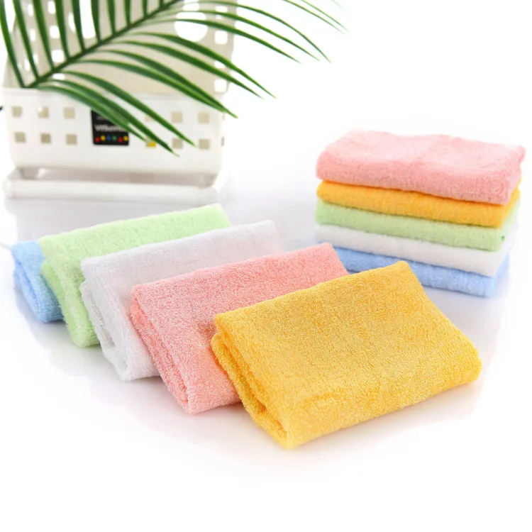 25*25cm Square Small White Sublimated Hand Towels Luxury Square Bamboo Face Towel