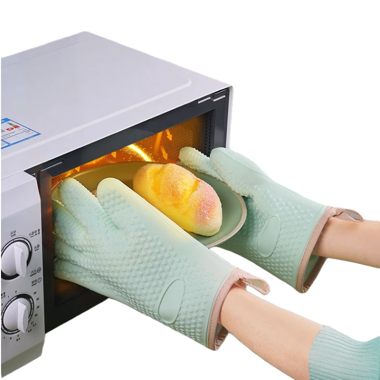 Microwave silicone mitt washable for oven baking silicone oven mitt for kitchen cookware reusable