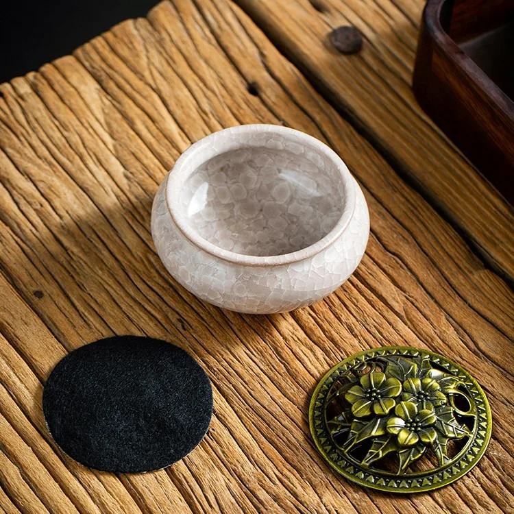 Ceramic Ice Cracking Incense Burner Coil Cone Stick Incense Burner Holder Home Ornaments Japanese Incense Burners Zen Decor