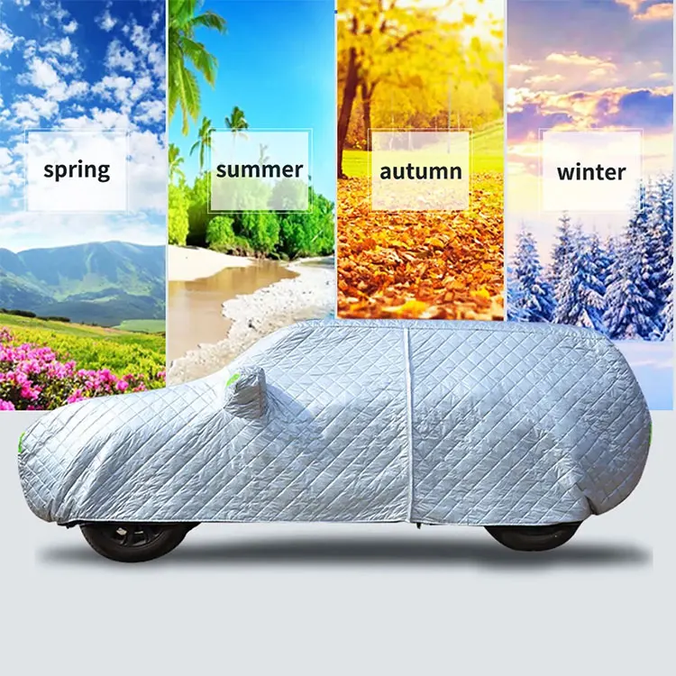 Waterproof And Hail-Proof Suv Car Cover, All-Weather Scratch And Uv Proof Pp Cotton Car Cover