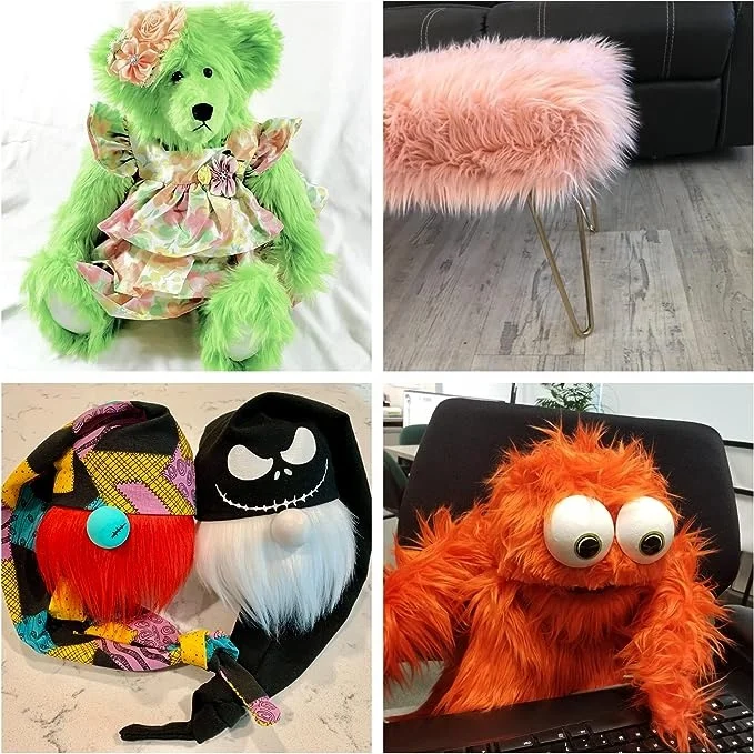 Fluffy Shaggy Long Pile Fur Faux Fur Fabric for Toys Costumes