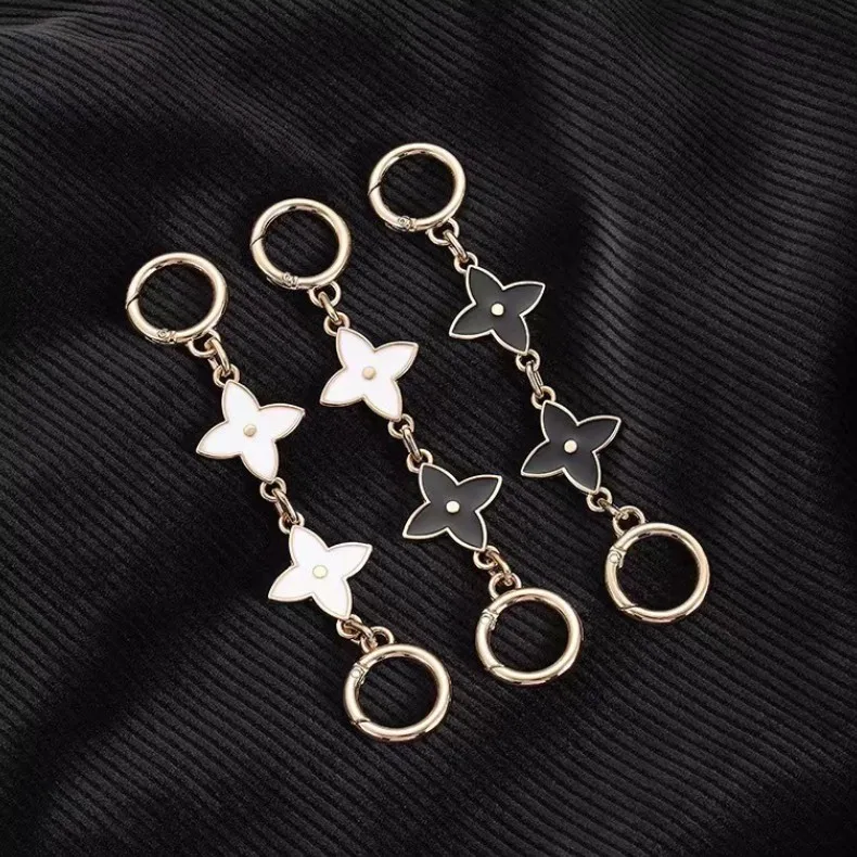 Metal Purse Extender Chain Four-Leaf Clover Bag Chain Handle Replacement Crossbody Shoulder Bag Accessory Chain Strap