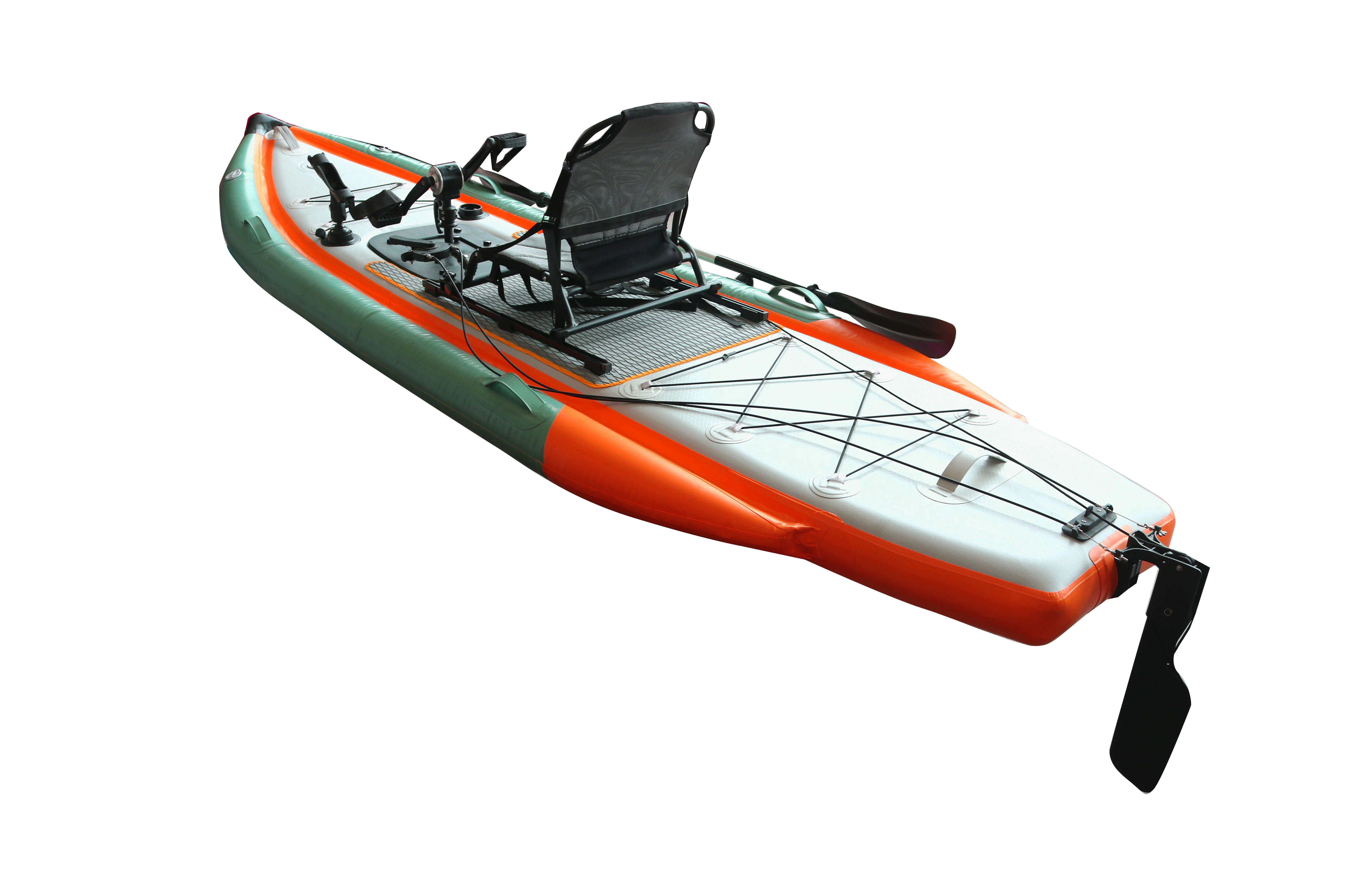 Vicking Hot Selling PVC Material 1 Person Inflatable Pedal Fishing Canoe Kayak Inflatable with Pedals for Outdoor Water Sports