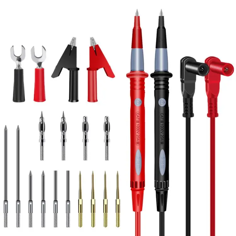 LUXIANZI Multi Meter Tester Pen Replaceable Needles Silicone Test Leads Kit