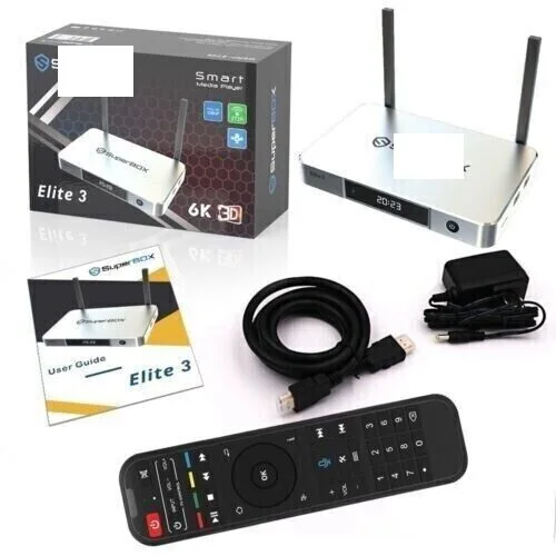 Stream box TV 2024 Super Box S5 MAX Bundle 8K , 64GB Card/Drive, WiFi Extender, Keyboard (IN-STOCK)