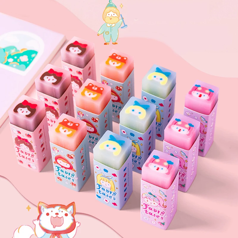New arrivals school fancy soft rubber cute Customizable pencil erasers for kids (1600823299565)