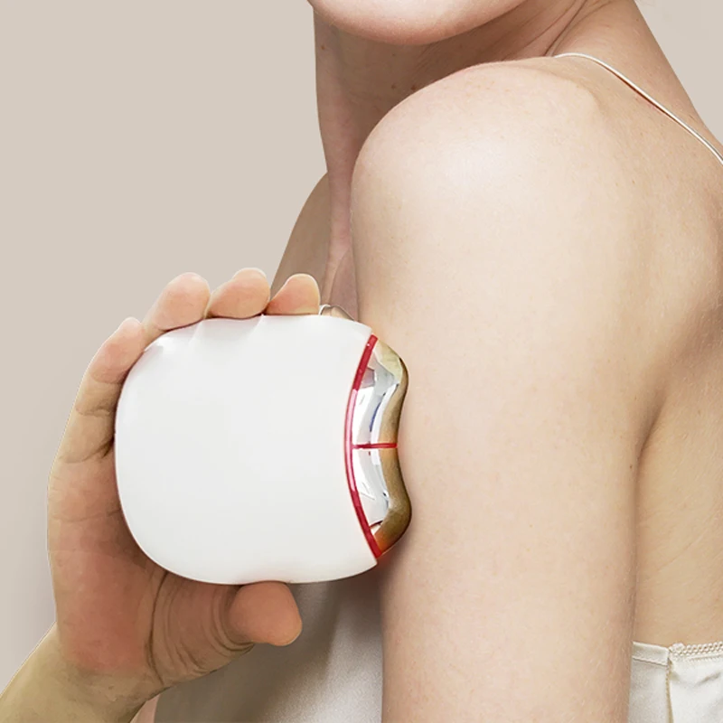 2024 Tiktok Hot Selling Trending Women Product Red Light Skincare Facial Massager Electric EMS Gua Sha Neck Face Beauty Device