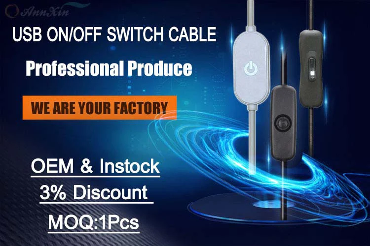 1M White Usb Cable Male To Female With On Off Switch Pull Push Euro Cord In Line Dimmer Controller Power Usb On/Off Switch Cable