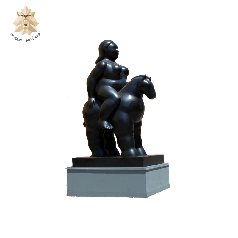 Знаменитая Бронзовая статуя Fernando Botero толстая NTBS-784Y для верховой езды