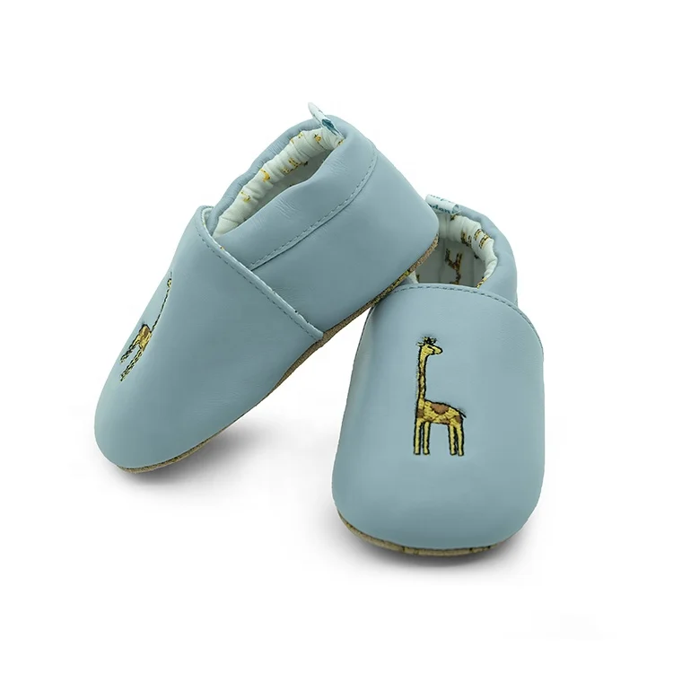 
Manufacturer Soft Newborn Girl Crib Animal Embroidery Real Leather Baby Casual Shoes 