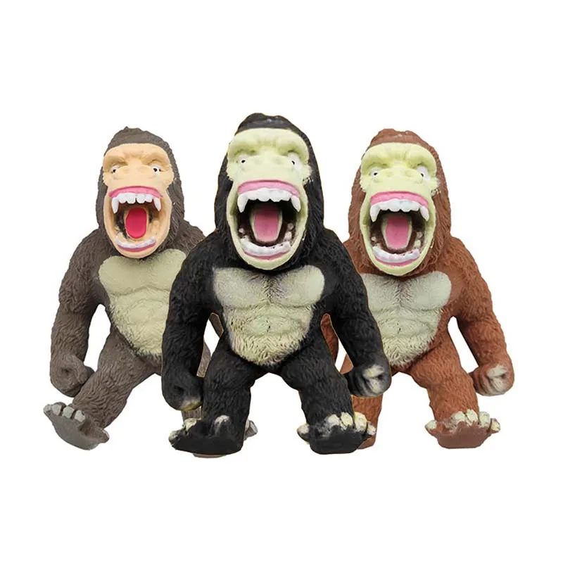 Monkey Squishy Squeeze Toy TPR+Sand Squishy Stretch Monkey Stress Toy
