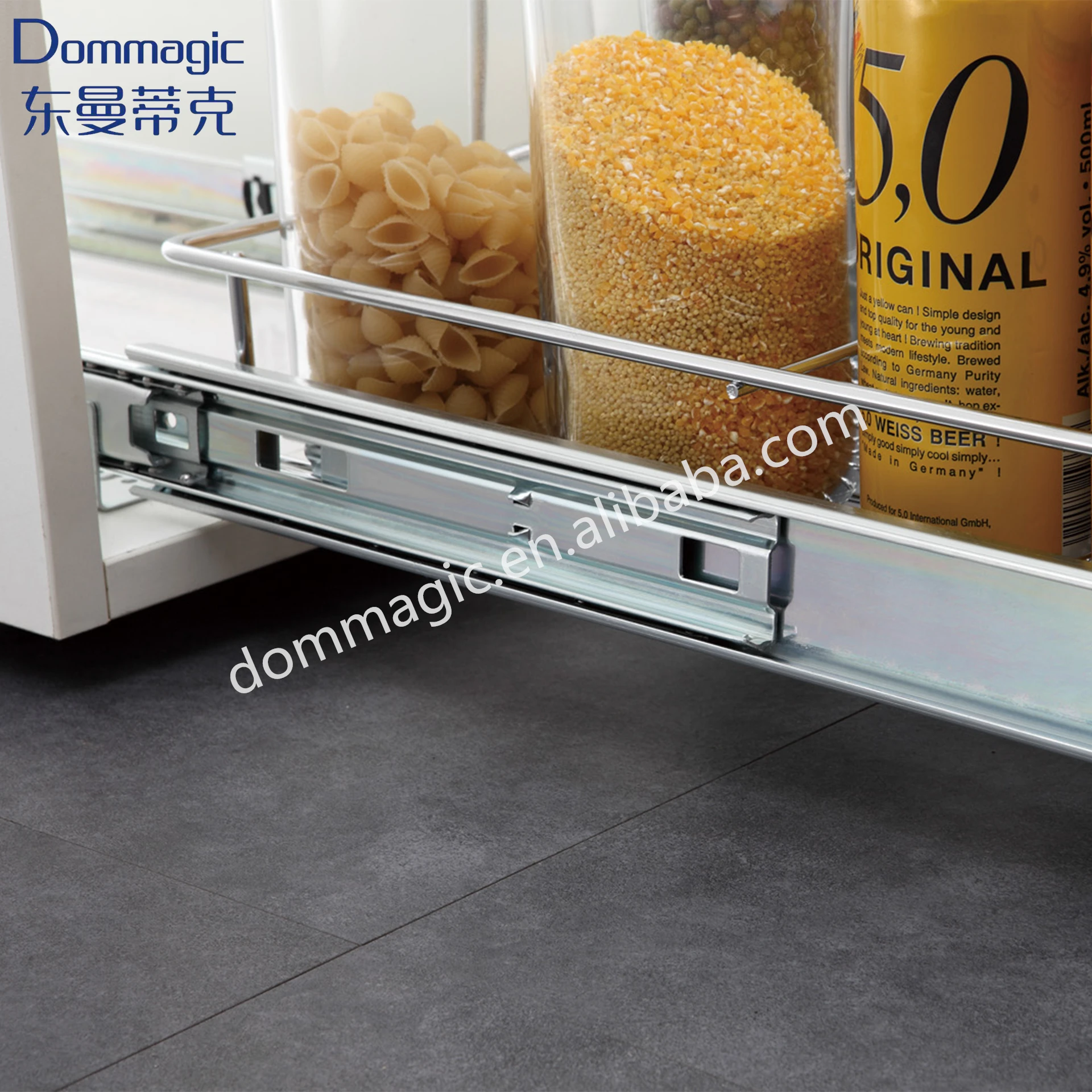 2 Tier Under Sink Pull Out Storage Basket Kitchen Cabinet Organizer Slide Wire Shelf Basket