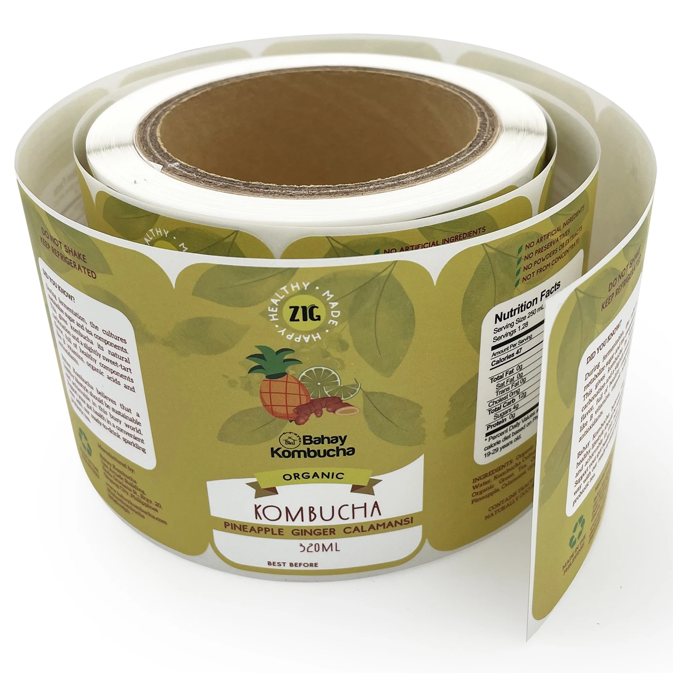 Custom Embossed Stickers Wine Bottle Stickers Fruit Food Labels