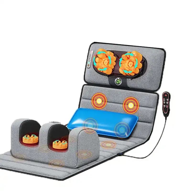 New Massage Pad Tool Neck Waist Full Body Vibration Shiatsu Heat Kneading Massage Chair Cushion For Car Home Office Use Seat